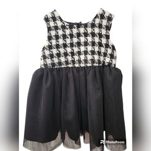 Purple Rose Black White Gingham Dress Size 18M